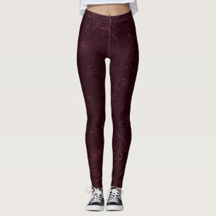 Blackberry Wein Muster Leggings