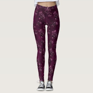 Blackberry-Wein-Muster Leggings