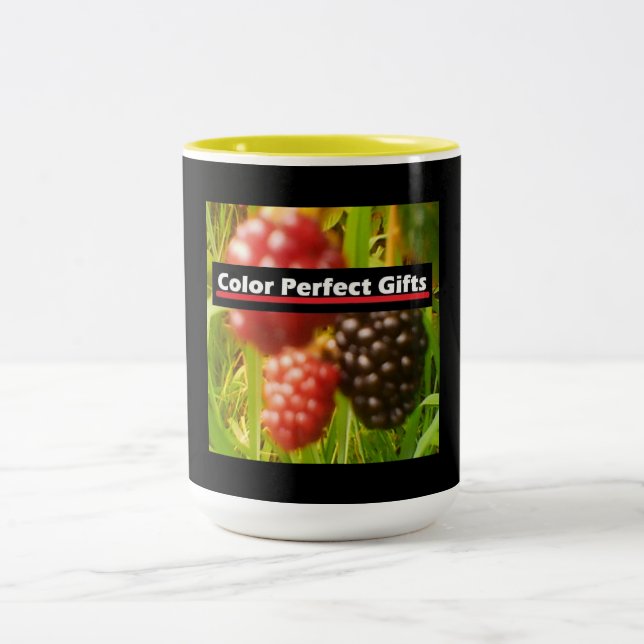 BlackBerry-Werbung Zweifarbige Tasse (Mittel)