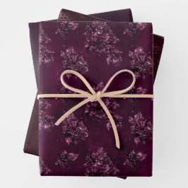 Blackberry Wine Pattern Geschenkpapier Set