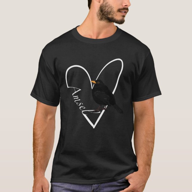 Blackbird Bird Bird Birdwatcher Animal Biologist T-Shirt (Vorderseite)