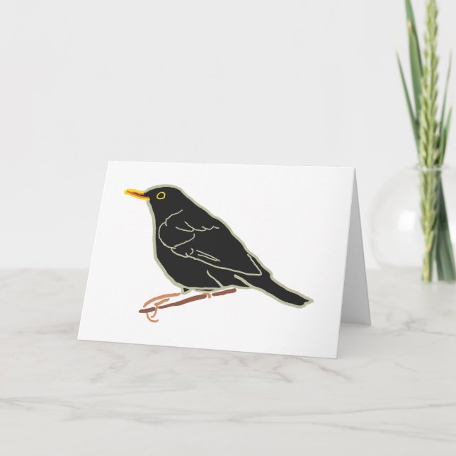 Blackbird Dankeskarte (Vorderseite)