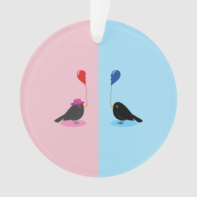 Blackbird finden Ihre andere Hälfte Ornament (Vorderseite)