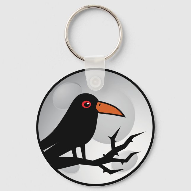 Blackbird Goth Raven/Crow Schlüsselanhänger (Vorderseite)