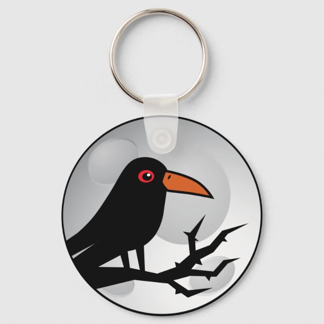 Blackbird Goth Raven/Crow Schlüsselanhänger (Vorderseite)