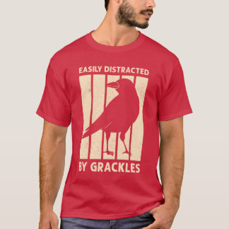 Blackbird Grackle Bird Design for Birdwatcher vint T-Shirt