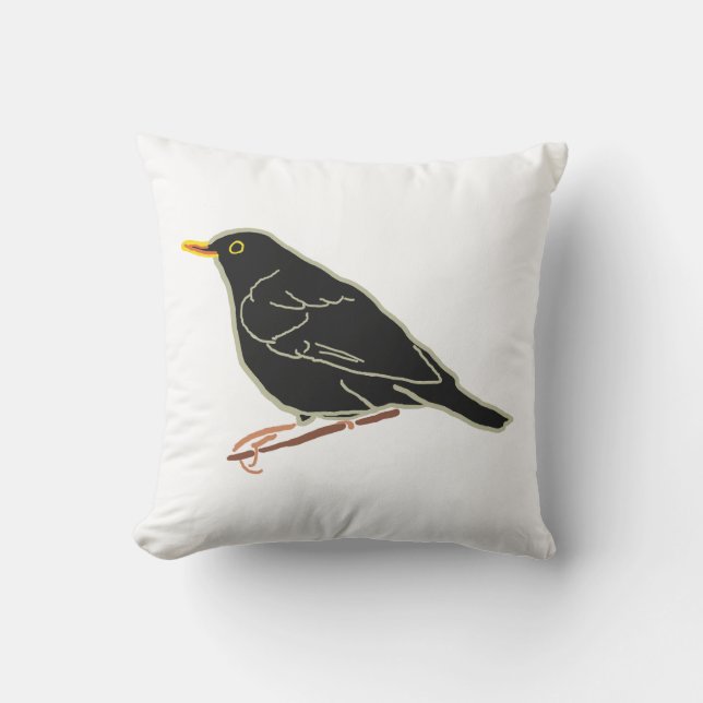 Blackbird Kissen (Vorderseite)