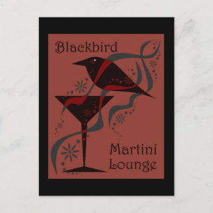 Blackbird Martini Lounge Postkarte