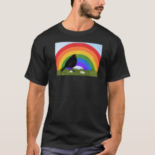 Blackbird Rainbow Bird Birdlover Birdwatcher T-Shirt