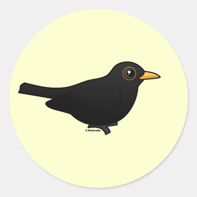 Blackbird Runder Aufkleber (Vorderseite)