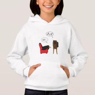 Blackbird Schlafen vor dem TV-Comic Hoodie