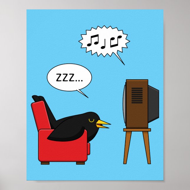 Blackbird Schlafen vor dem TV-Comic Poster (Vorne)