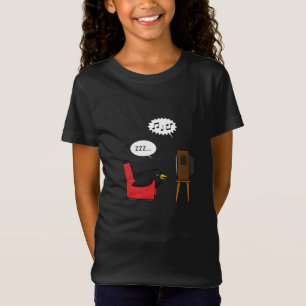 Blackbird Schlafen vor dem TV-Comic T-Shirt