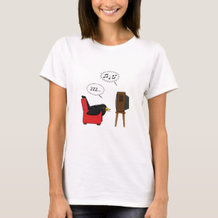 Blackbird Schlafen vor dem TV-Comic T-Shirt