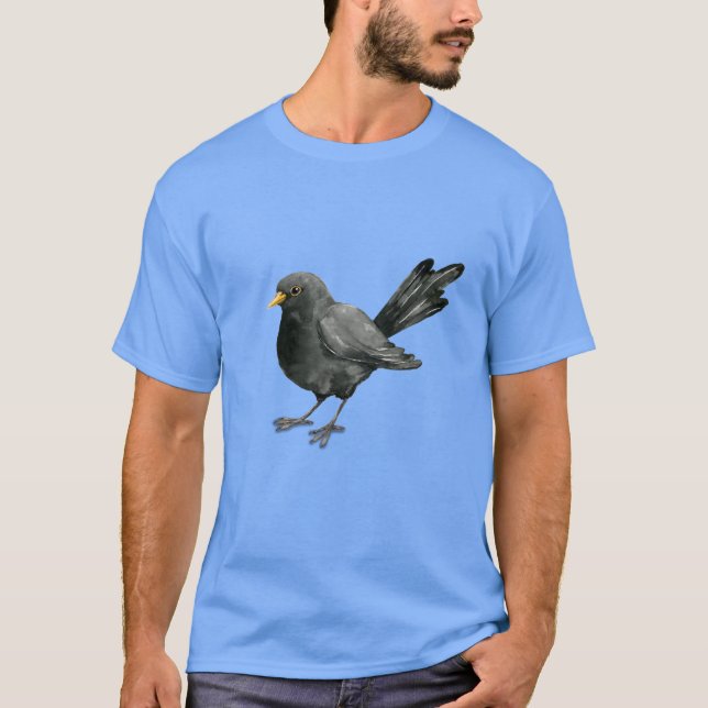 Blackbird-Tinte zeichnend T-Shirt (Vorderseite)