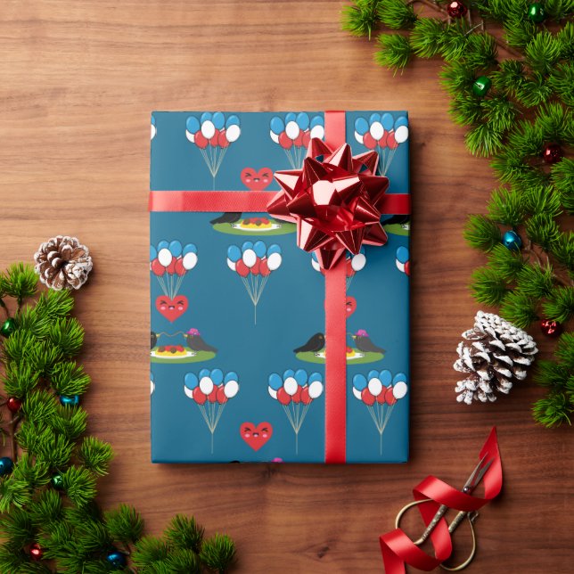 Blackbird's Spaghetti Meatballs Valentine's Date Geschenkpapier (Feiertagsgeschenk)