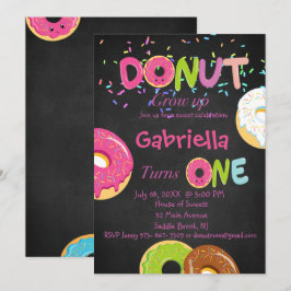 Blackboard DONUT wird zum ersten Geburtstag der Pa Einladung