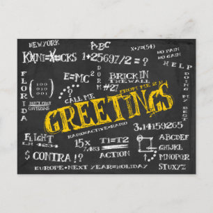 Blackboard Postcard vom Dorm Postkarte