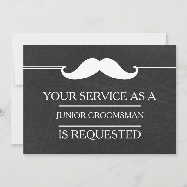 Blackboard Your Service als Trauzeuge Request Einladung (Vorderseite)