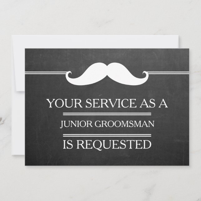 Blackboard Your Service as a Groomsman Request Inv Einladung (Vorderseite)