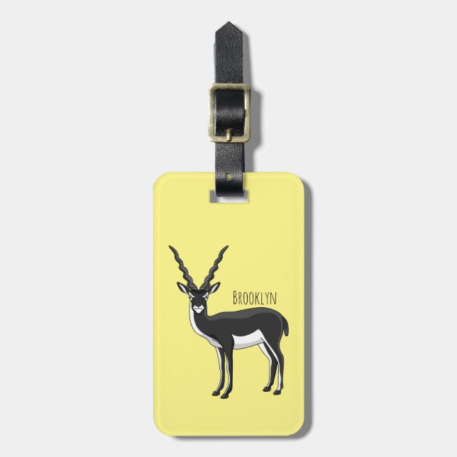 Blackbuck-Antelope-Abbildung Gepäckanhänger (Vorderseite vertikal)