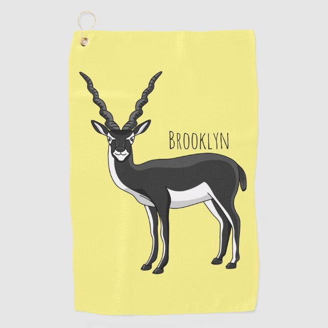 Blackbuck-Antelope-Abbildung Golfhandtuch (Vorderseite)