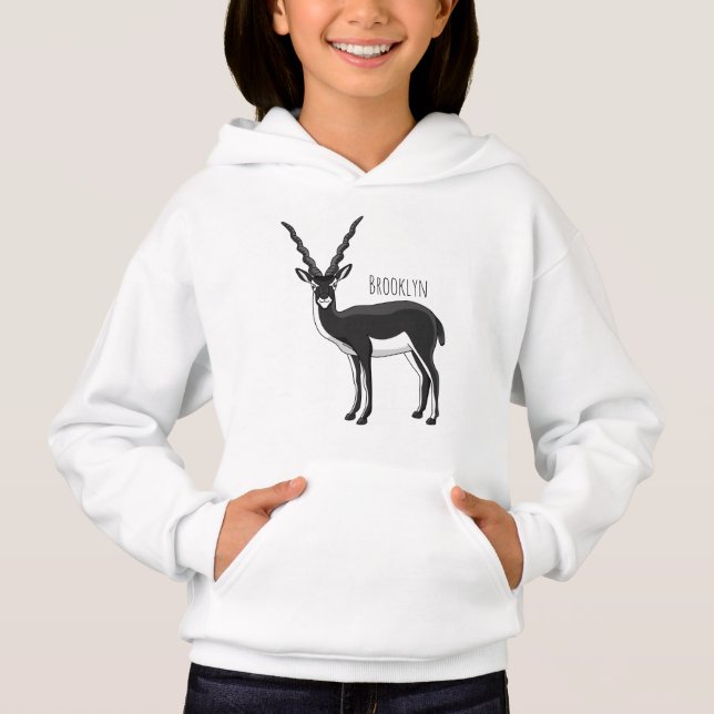 Blackbuck-Antelope-Abbildung Hoodie (Vorderseite)