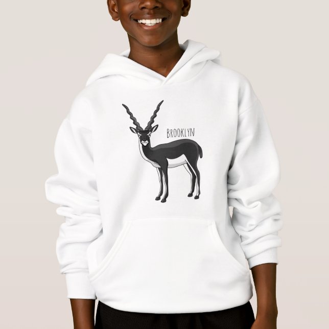 Blackbuck-Antelope-Abbildung Hoodie (Vorderseite)