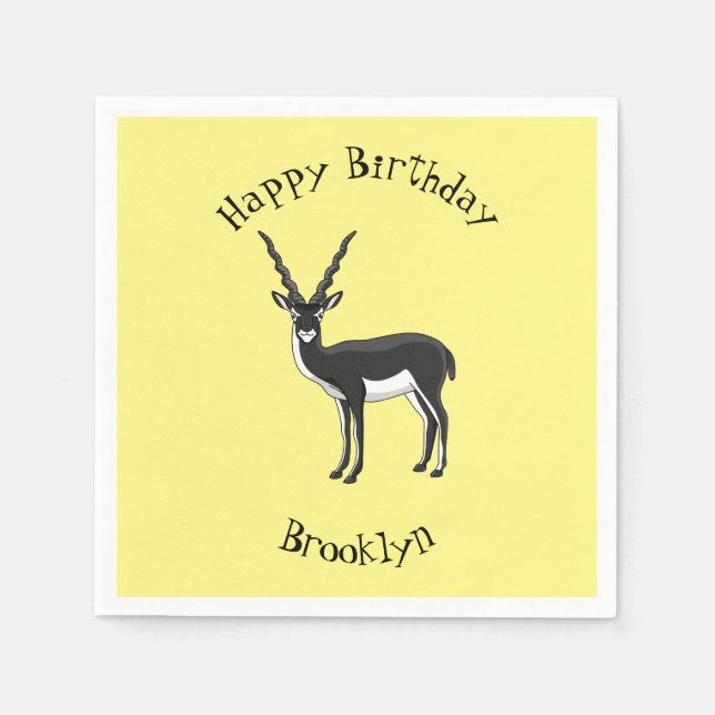 Blackbuck-Antelope-Abbildung Serviette (Vorderseite)