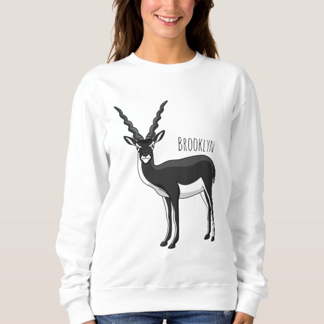 Blackbuck-Antelope-Abbildung Sweatshirt (Vorderseite)