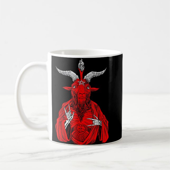 Blackcraft AntiChrist Ziege Satan Baphome für Athe Kaffeetasse (Links)