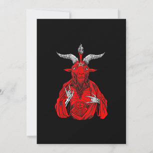 Blackcraft Antichrist Ziege Satan Baphomet Feiertagskarte