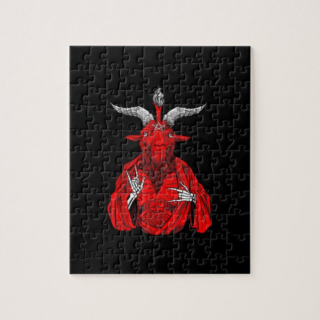 Blackcraft Antichrist Ziege Satan Baphomet Puzzle (Vertikal)