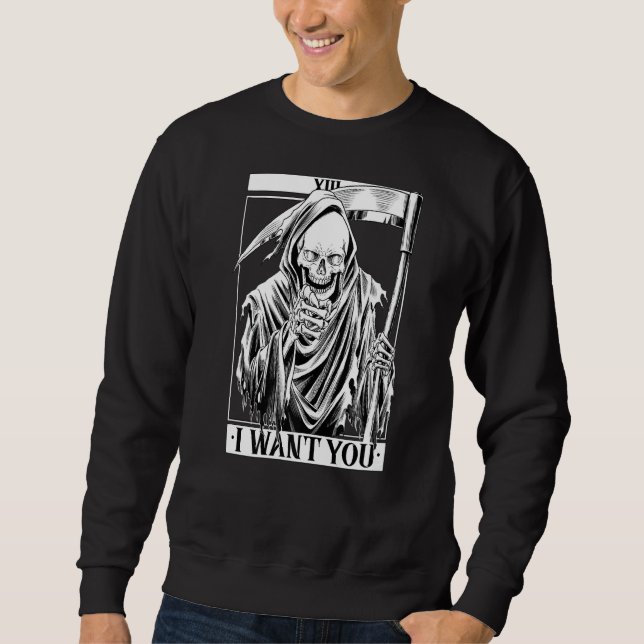 Blackcraft Der grimmige Sensenmann Will dir Tod Ta Sweatshirt (Vorderseite)