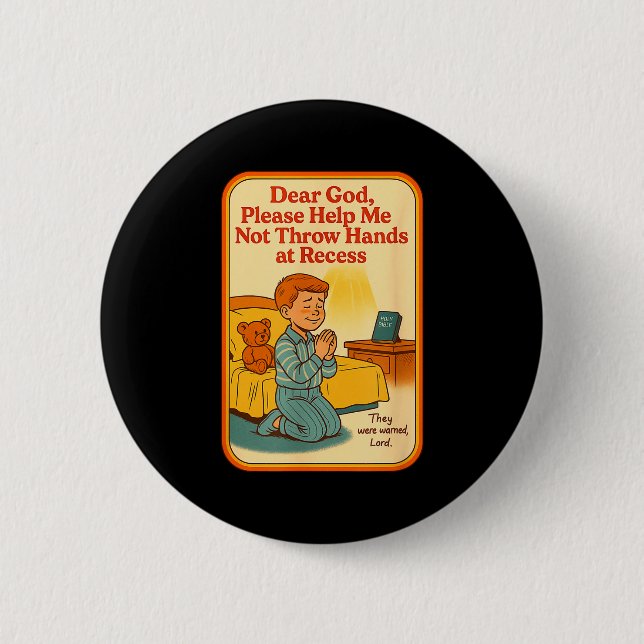 Blackcraft Gott Schule Lustiger Dunkler Humor Goth Button (Vorderseite)