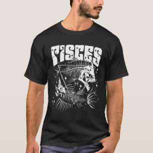 Blackcraft Zodiac Sign Fisces Skull Sea Water Witz T-Shirt