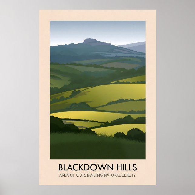 Blackdown Hills AONB Reiseplakat Poster (Vorne)