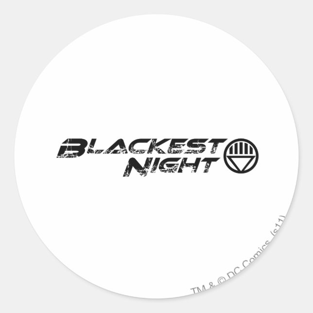 Blackest Night Logo Runder Aufkleber (Vorderseite)