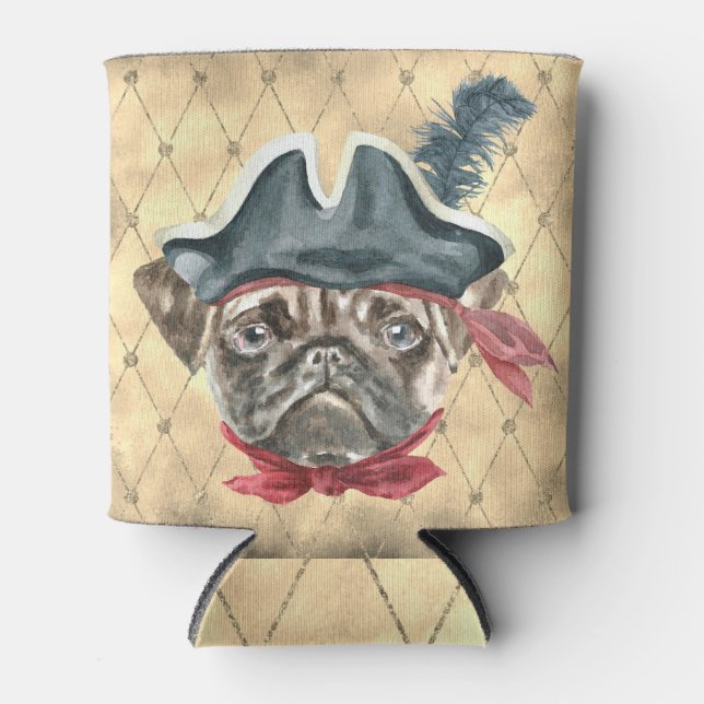Blackface the Mops Pirate Can Cooler Dosenkühler (Vorderseite)