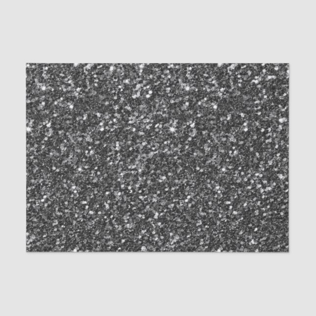 BlackFaux Glitzer & White Glitzern Seidenpapier (Vorderseite)