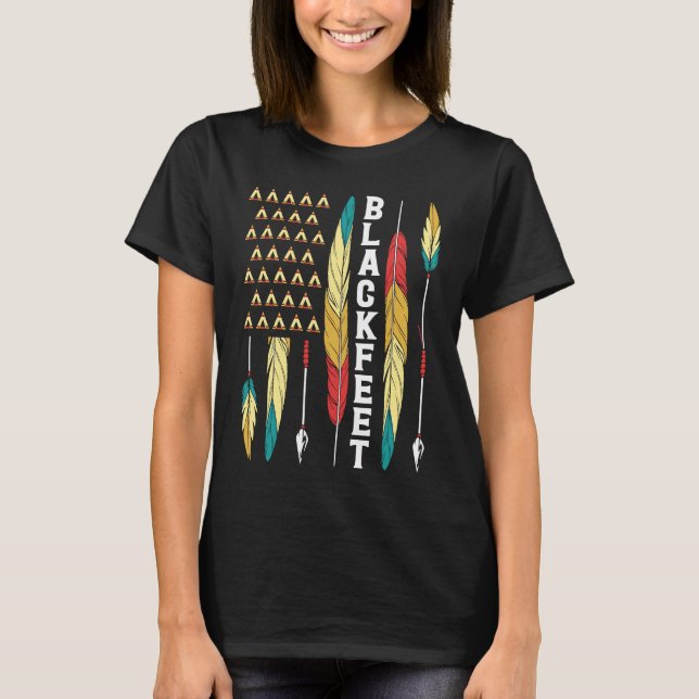 Blackfeet Flag Native Pride American Indian Tribe  T-Shirt (Vorderseite)