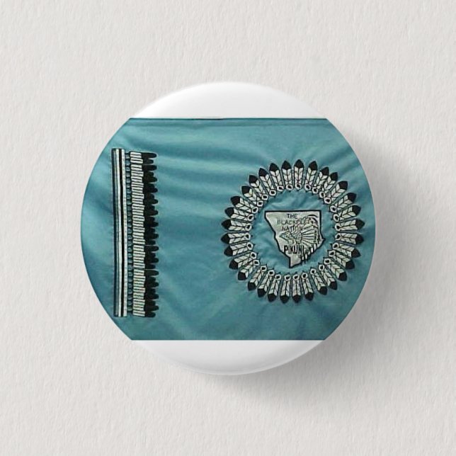 Blackfeet-Nations-Flagge Button (Vorderseite)