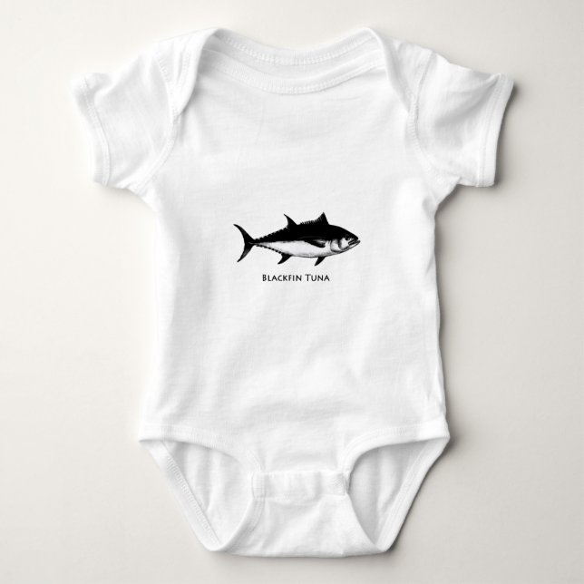 Blackfin Thunfisch (Illustration) Baby Strampler (Vorderseite)