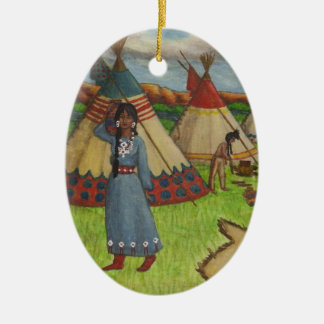 Blackfoot amerikanischer Ureinwohner Keramik Ornament