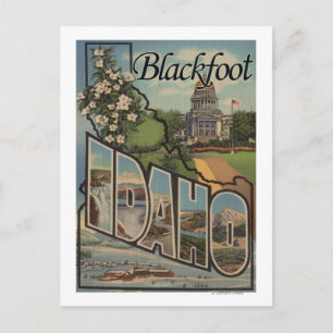 Blackfoot, Idaho - Große Buchstabszenen Postkarte