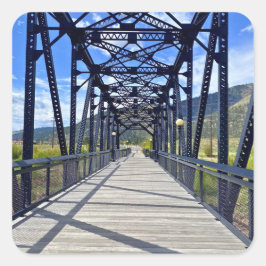 Blackfoot River Crossing Quadratischer Aufkleber