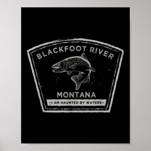 Blackfoot River Montana - Fliegenfischer-Shirt Poster