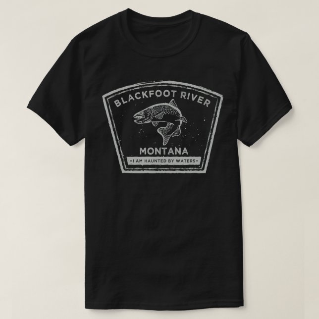 Blackfoot River Montana - Fly Fishing Shirt  (Design vorne)