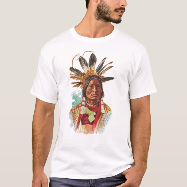 Blackfoot-Sioux-Leiter: Viele Hörner T-Shirt (Vorderseite)