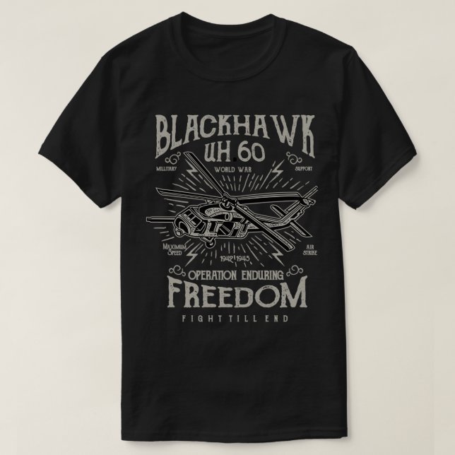 Blackhawk-Hubschrauber 1 T-Shirt (Design vorne)